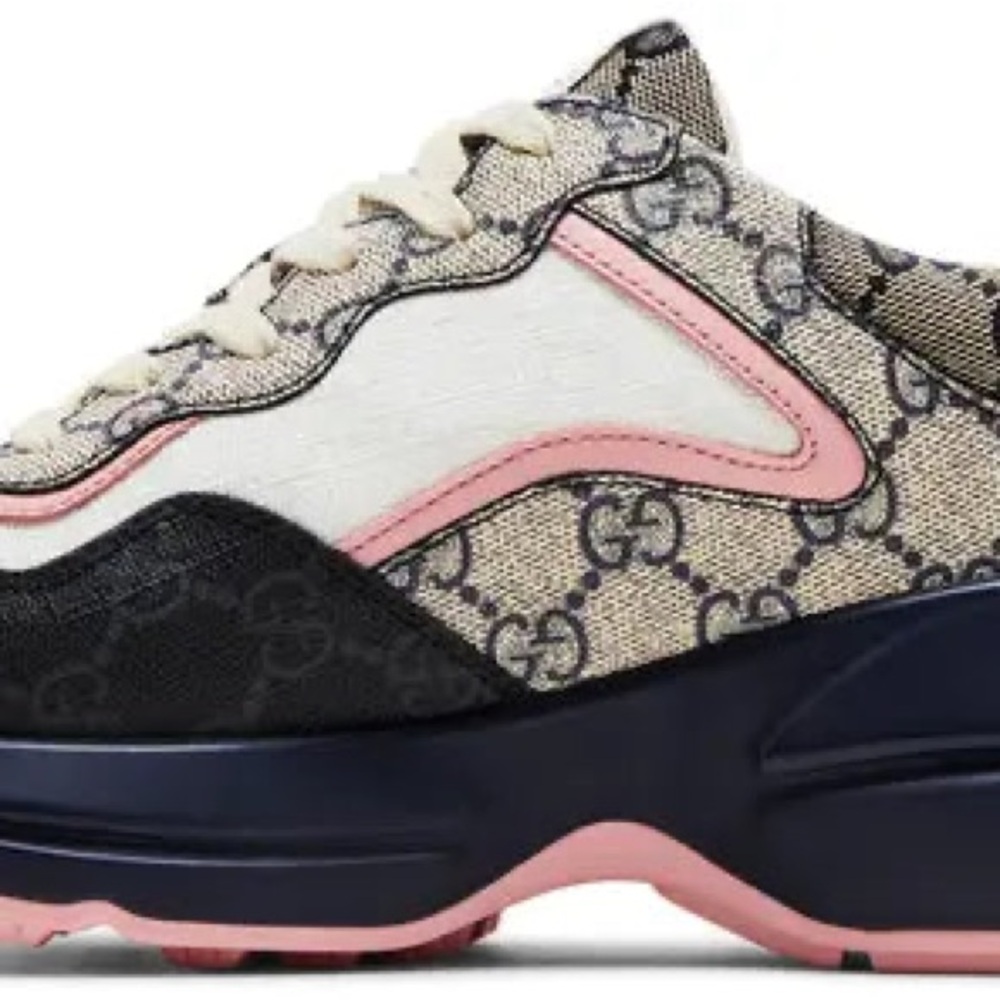 Gucci Cream and Pink Chunky Sneakers